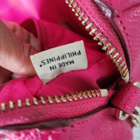 Coach New York Cross Grain Leather Baby Bennett Satchel Solid Pink Sling Strap - Picture 12 of 16